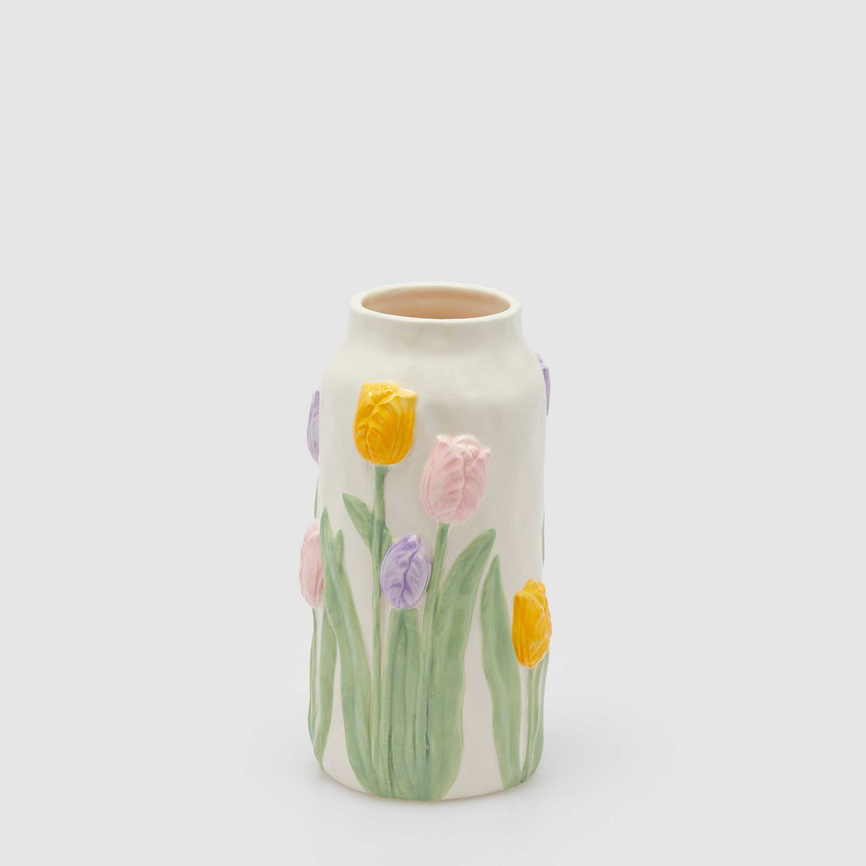 EDG Enzo De Gasperi Vaso Tulipani Cilindro 23x12cm Ceramica