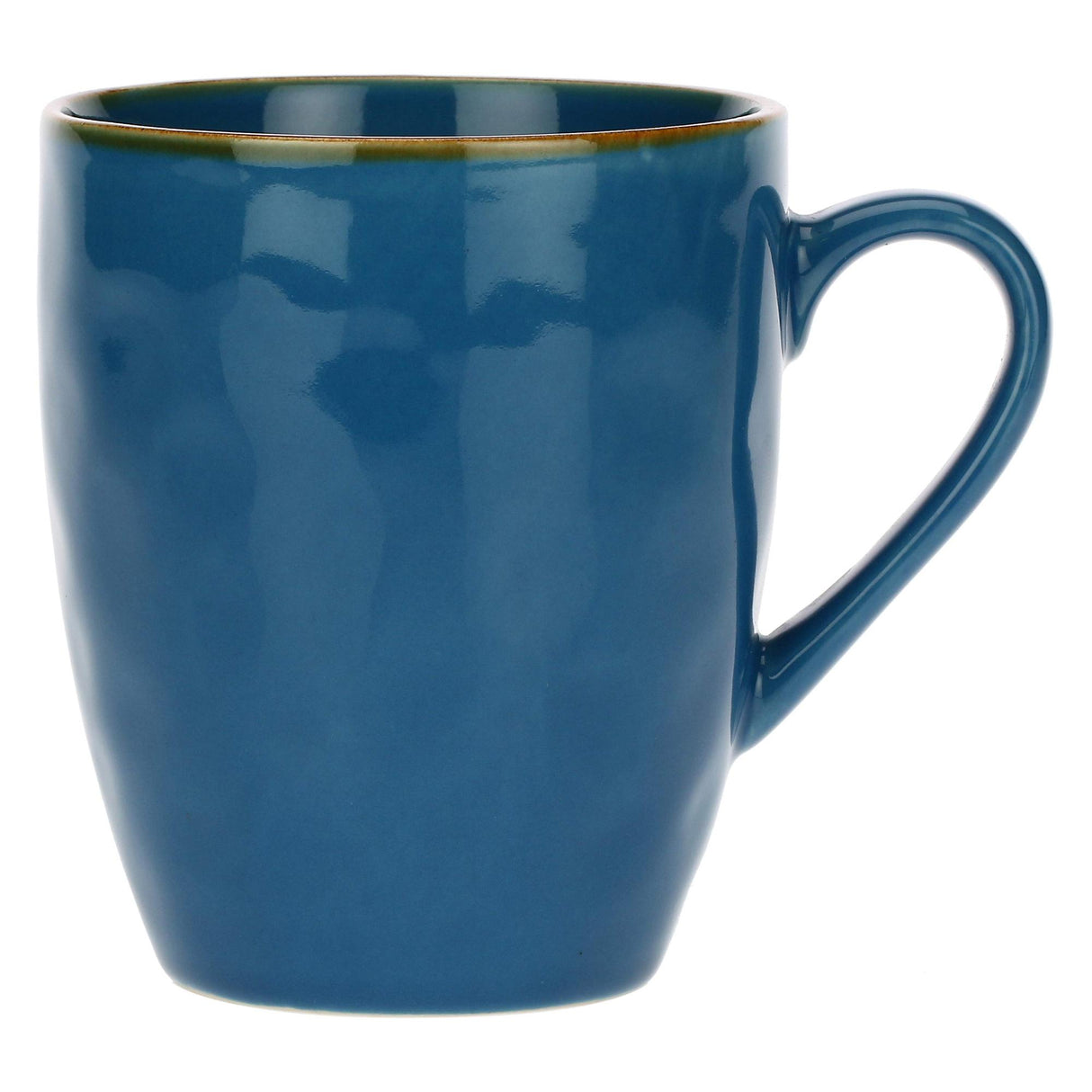 ROSE & TULIPANI Concerto Tazza Caffè Tè MUG 430ml Blu Avio Stoneware