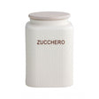 Barattolo zucchero Brandani in porcellana bianca con tappo in bamboo 10x15 cm