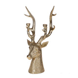 BIANCHI DINO Portacandela Natalizio Renna 44,5cm Oro Poliresina