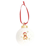 EASY LIFE Magie de Noel Addobbo Pallina di Natale Orsetto 7cm Porcellana