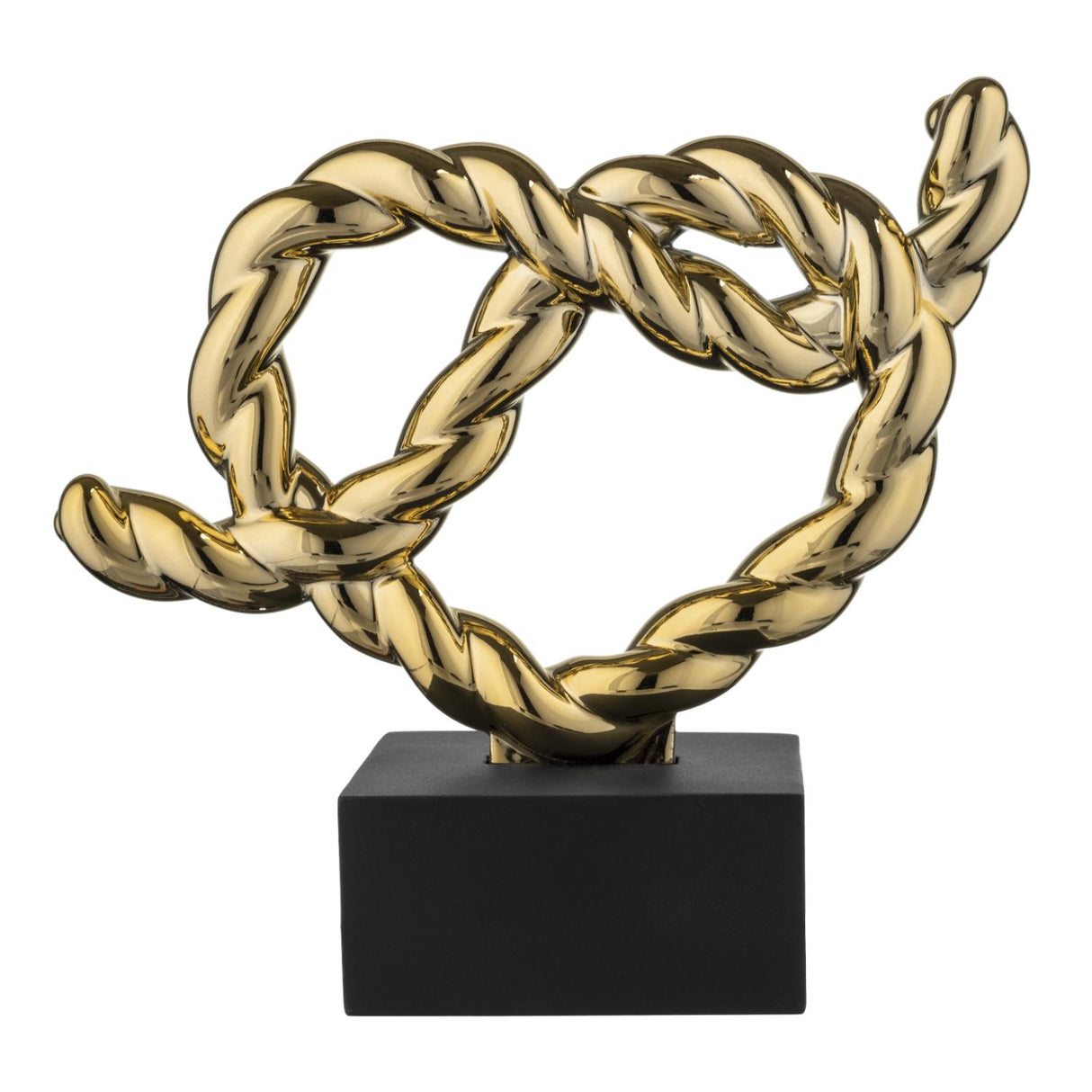 BONGELLI PREZIOSI Nodo Cuore Base Nera Oro 13x15cm Marmorino