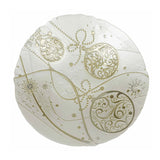 BRANDANI Regalomagia Coppa Centrotavola 40cm Bianco Oro Vetro Tavola di Natale