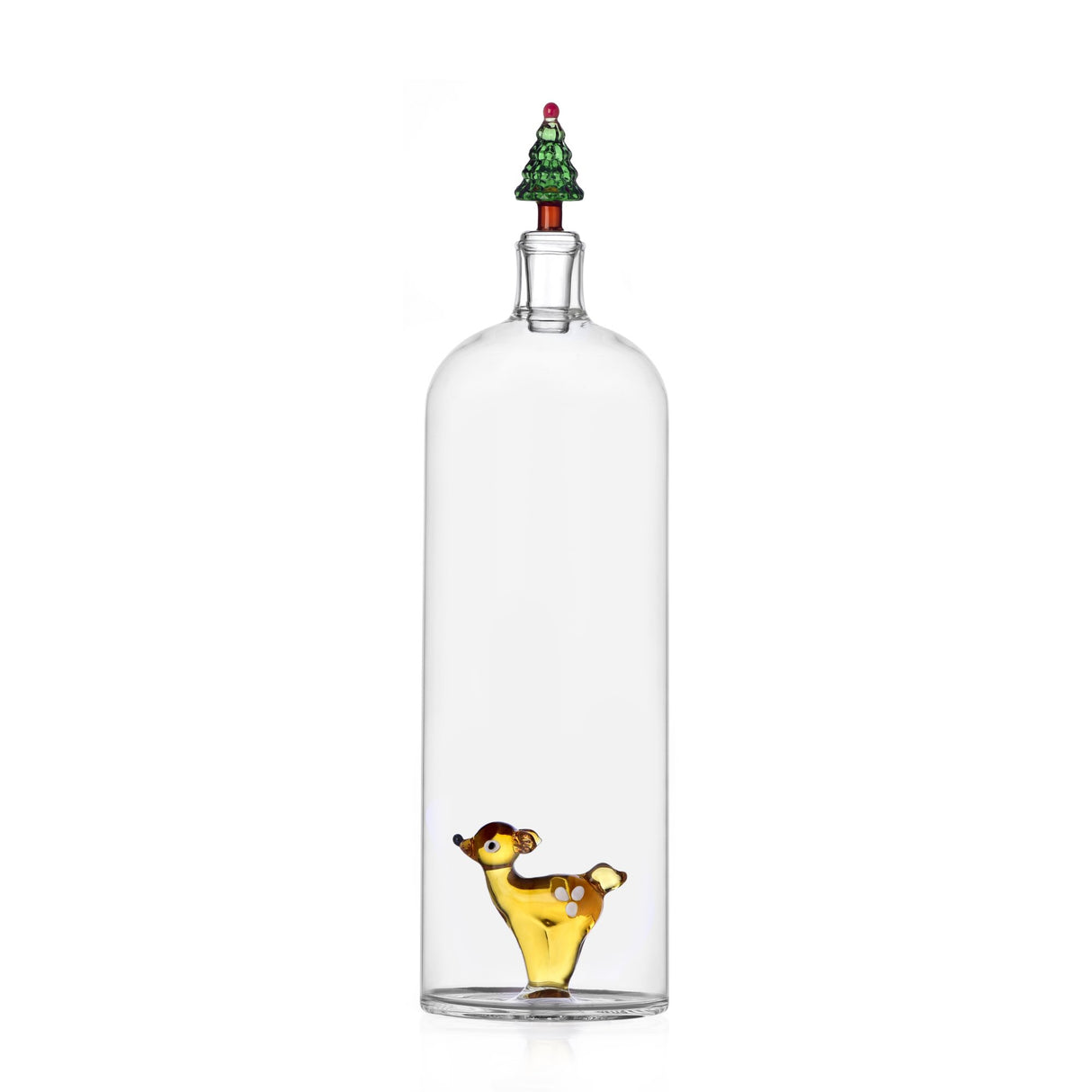 ICHENDORF Woodland Tales Bottiglia Cerbiatto e Albero di Natale 1,15L Vetro Borosilicato