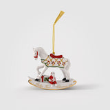 VILLEROY & BOCH Christmas Classics Edizione 2025 Addobbo Cavallo a Dondolo 11x9cm Porcellana