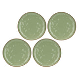 ROSE & TULIPANI Concerto Piatto Piano 27cm Verde Oliva Set 4 Pezzi Stoneware