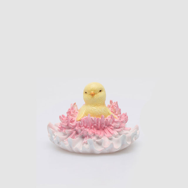 Uovo di Pasqua EDG in vetro da appendere con decoro rose 8 cm