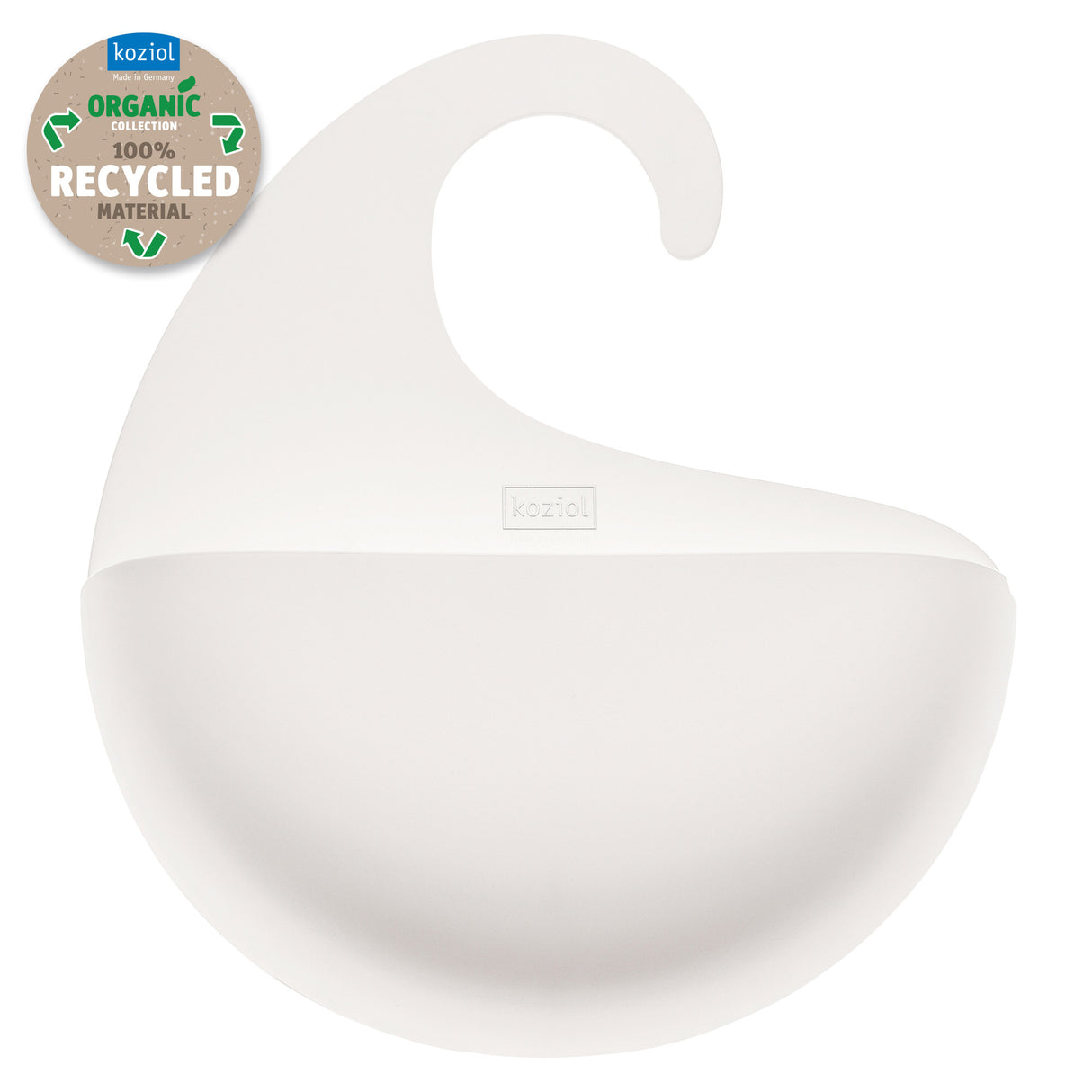 KOZIOL Organizer Porta Oggetti da Doccia Surf XL 32x27cm Bianco Plastica 100% Riciclata