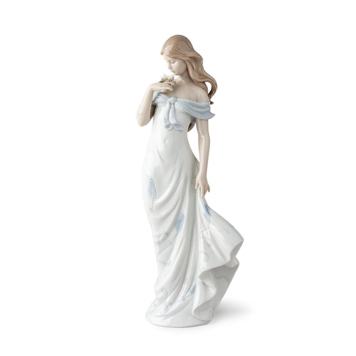 LLADRO' Figurina Donna Il Sussurro Dei Fiori 37x14cm Porcellana
