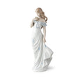 Statuina Donna Il Sussurro dei Fiori Lladrò in porcellana lucida 37x14 cm