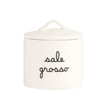 SIMPLE DAY Coarse Salt Container Jar 13x12cm Stoneware