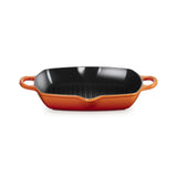 LE CREUSET Deep Square Grill Evolution 30cm Orange Vitrified Cast Iron