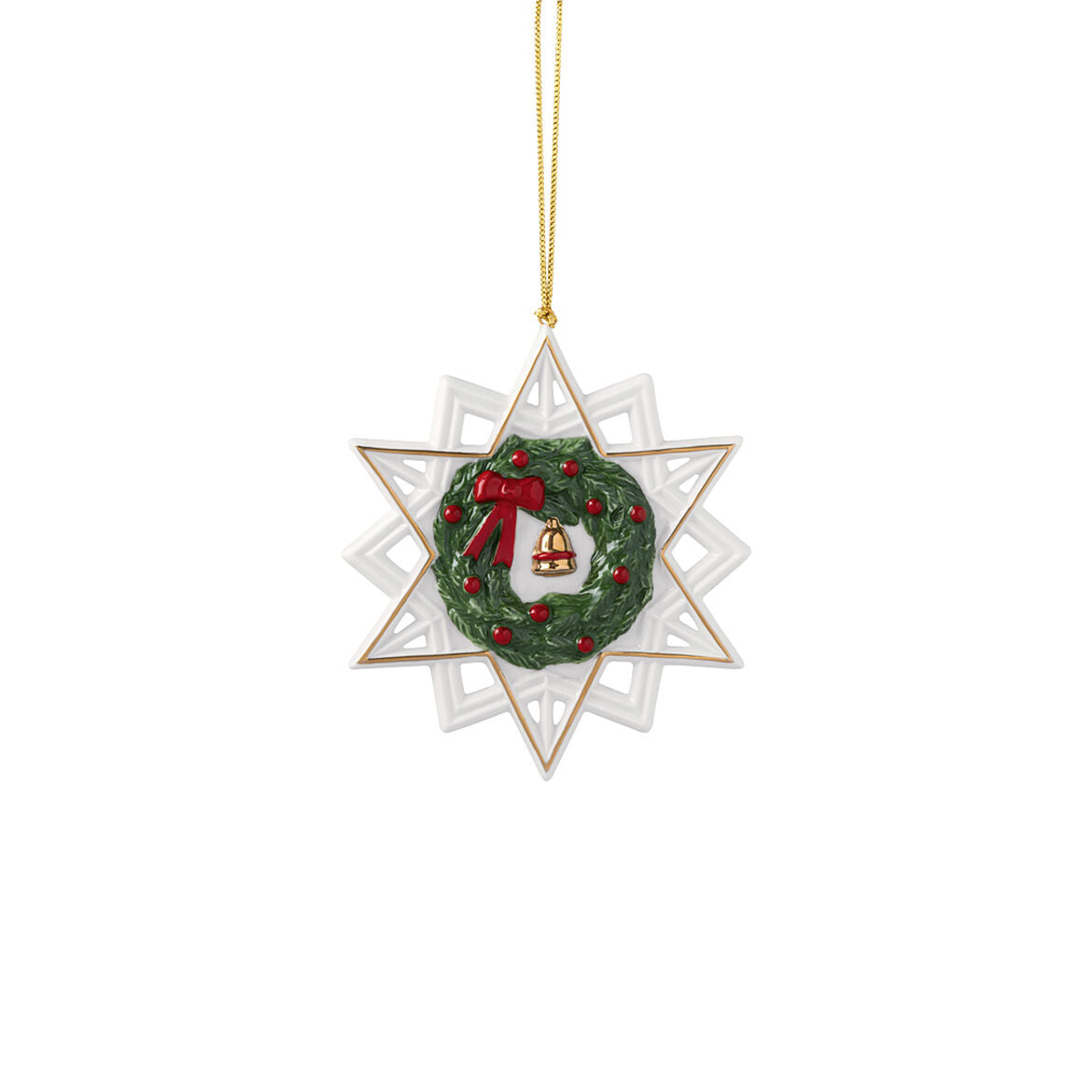 VILLEROY & BOCH Annual Ornaments 2024 Addobbo per Albero di Natale Stella 10,5cm Porcellana