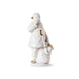 LLADRO' Scultura E' Arrivato Babbo Natale Bianco Oro 33x17cm Porcellana