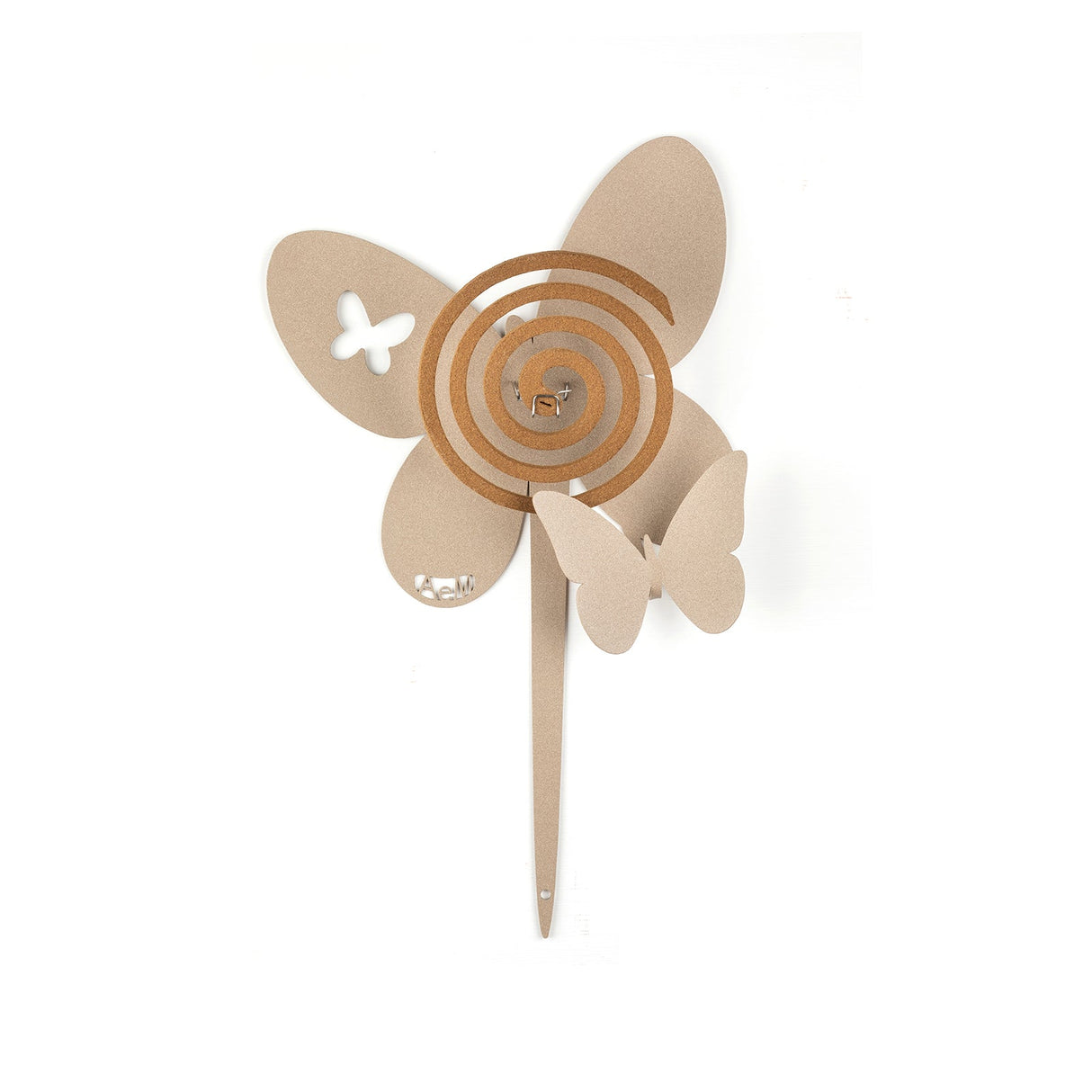 ARTI & MESTIERI Porta Zampironi Farfalla da Vaso Beige 17x5cm