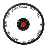 ARTI & MESTIERI Orologio Grande da Parete di Design Circolo Nero