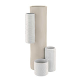 BONGELLI PREZIOSI Modular Vase in Hazelnut White Marmorino 34cm