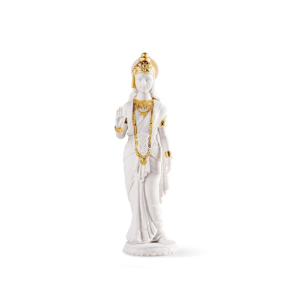 LLADRO' Scultura Sita Lustro Oro 29x8cm Porcellana