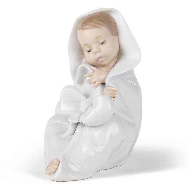 NAO Figura Statuina Bambino Eccomi! Sono Arrivato 16x15cm Porcellana