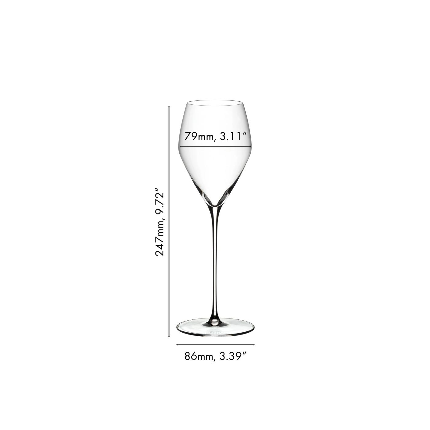 RIEDEL Veloce Calice Flute da Champagne Set 2 Pezzi 327ml Cristallo