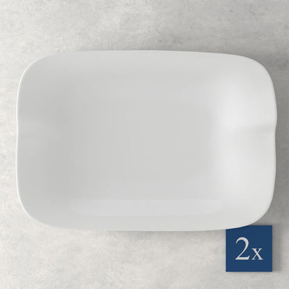 VILLEROY &amp; BOCH Pasta Passion Piatto Lasagne Set 2 Pezzi 32x22cm Porcellana