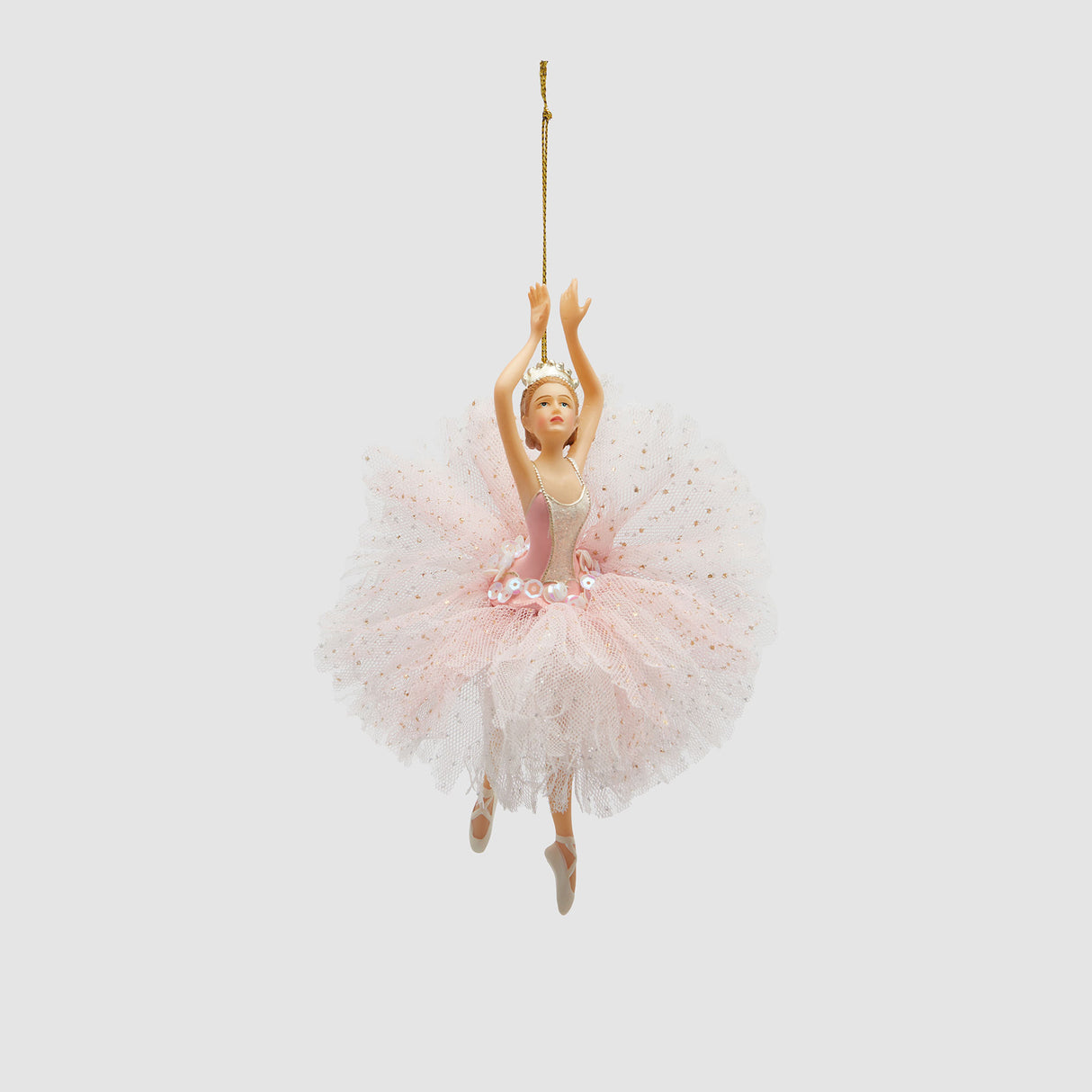 EDG Enzo De Gasperi Addobbo Decorazione di Natale Ballerina 18cm Rosa
