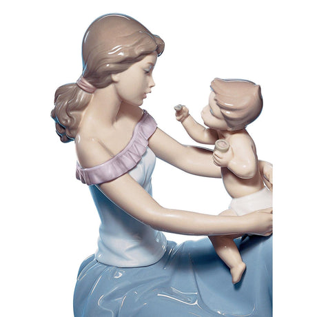 Lladró Figurina Madre Uno per Te e Uno per Me 27x18cm Porcellana