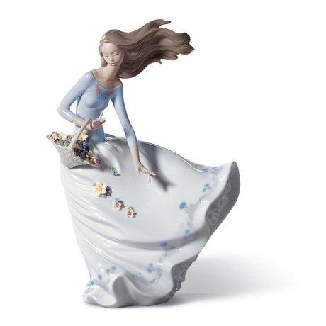 Lladró Figurina Donna Profumi Al Vento 28x20cm Porcellana
