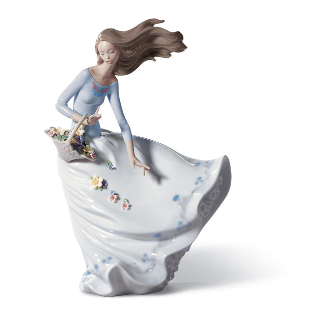 Lladró Figurina Donna Profumi Al Vento 28x20cm Porcellana