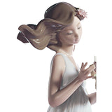 LLADRO' Figurina Donna Tesori Dell'Aria 32x16cm Porcellana