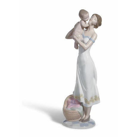 Lladró "Amore incondizionato" Figura Statua Madre Bambino Porcellana H31cm
