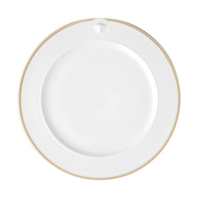 Piatto segnaposto Versace Medaillon Meandre in porcellana bianca e oro