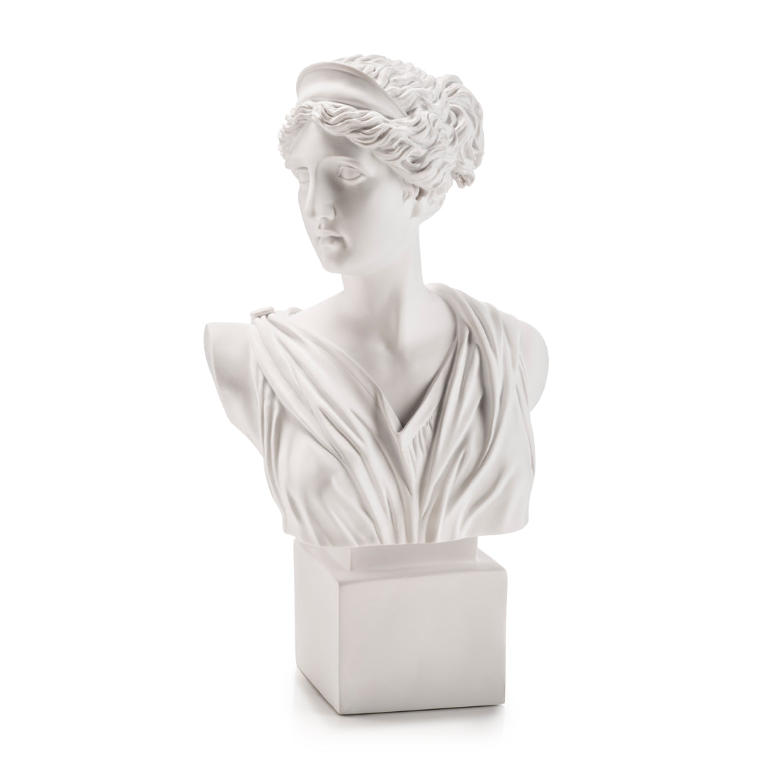PALAIS ROYAL Busto Scultura Figura Artemide Bianco 38cm Resina