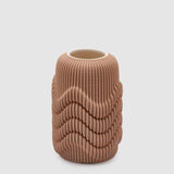 EDG Enzo De Gasperi Vaso Sinuoso 3D in Porcellana 30cm Rosa Antico