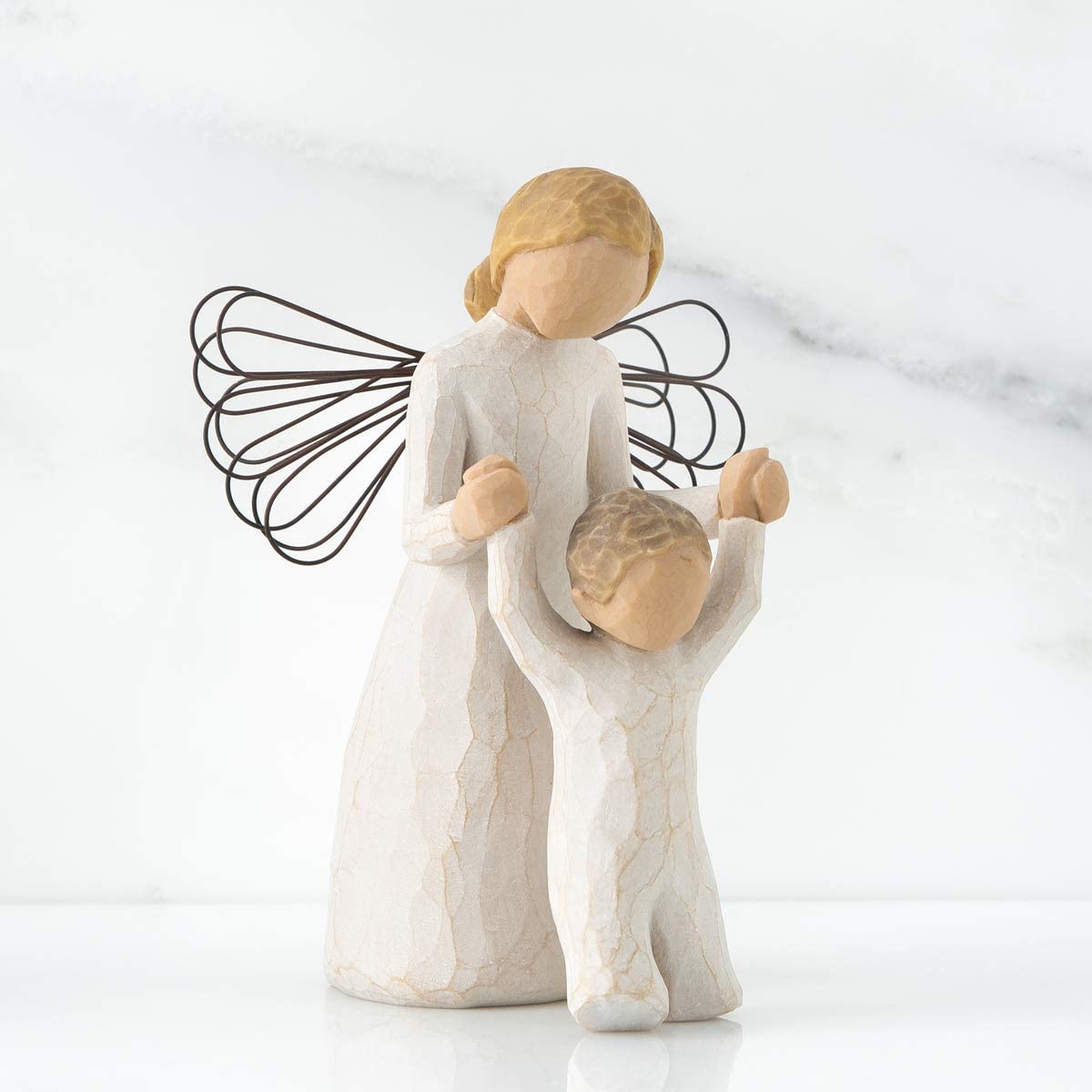 WILLOW TREE Figurina Statuina Angelo Custode Design di Susan Lordi 13cm Resina