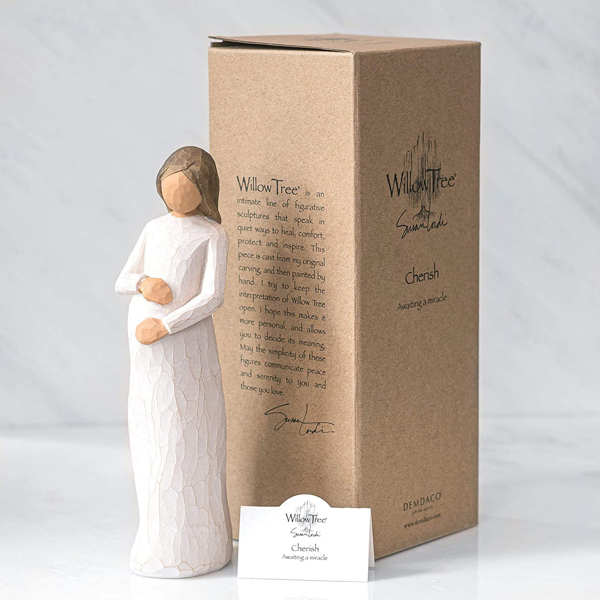 WILLOW TREE Figurina Statuina Amare Teneramente Design di Susan Lordi 21cm Resina