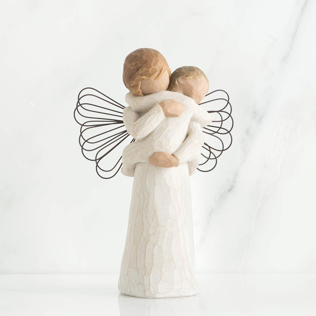WILLOW TREE Figurina Statuina Angelo dell'Abbraccio Design di Susan Lordi 14cm Resina
