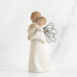 WILLOW TREE Figurina Statuina Angelo dell'Abbraccio Design di Susan Lordi 14cm Resina