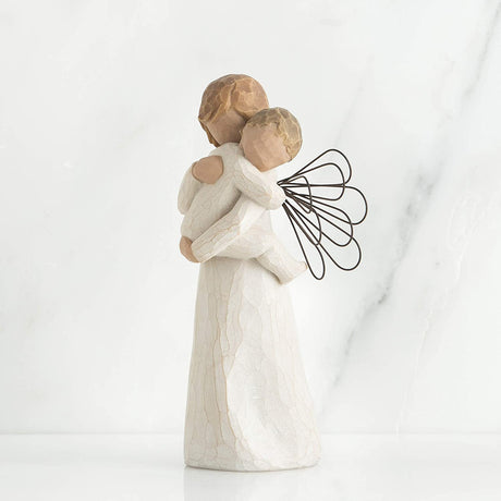 WILLOW TREE Figurina Statuina Angelo dell'Abbraccio Design di Susan Lordi 14cm Resina