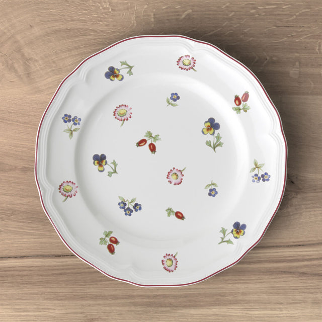 Piatto frutta Petite Fleur Villeroy & Boch in porcellana decoro floreale 21 cm
