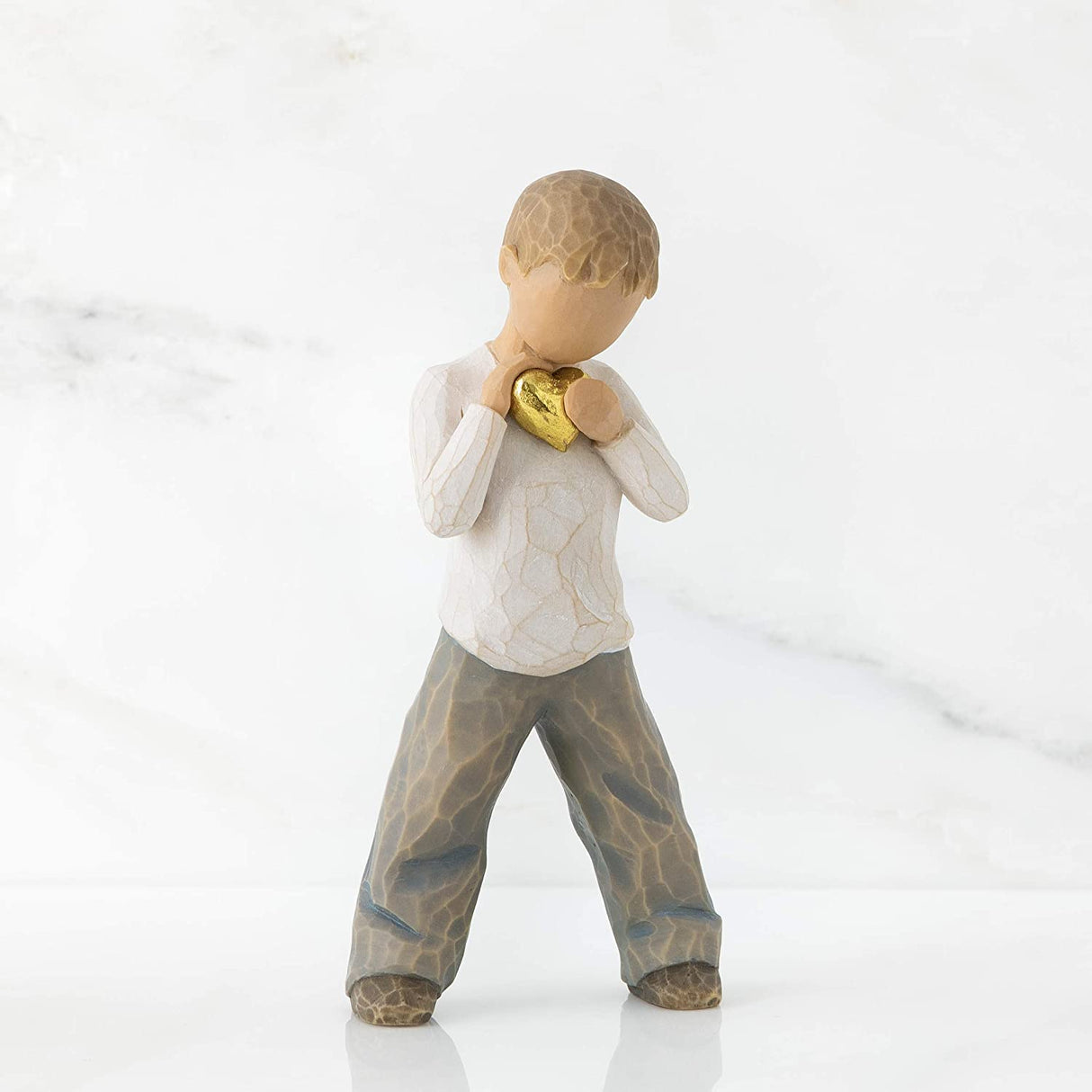 WILLOW TREE Figurina Cuore d'oro Design di Susan Lordi 14cm Resina