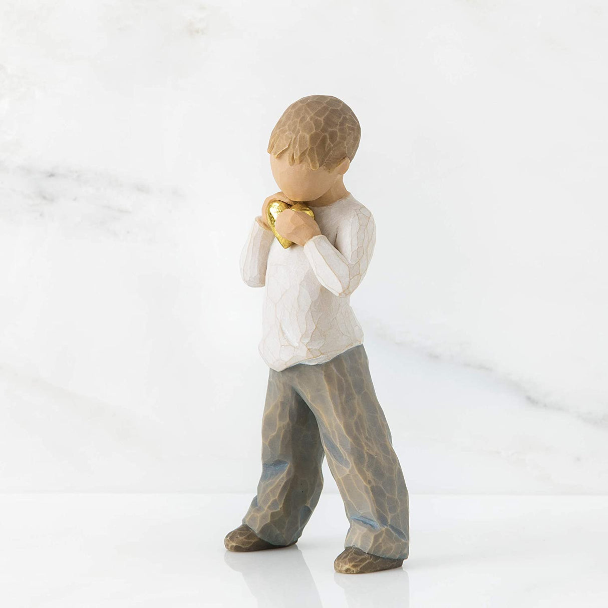 WILLOW TREE Figurina Cuore d'oro Design di Susan Lordi 14cm Resina