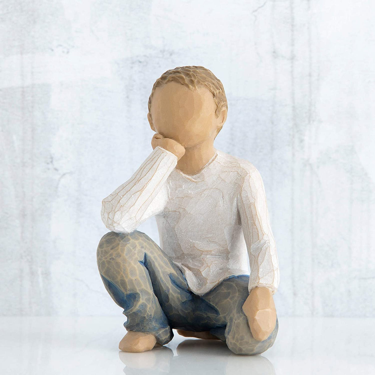 WILLOW TREE Figurina Statuina Bambino Curioso Design di Susan Lordi 7,5cm Resina