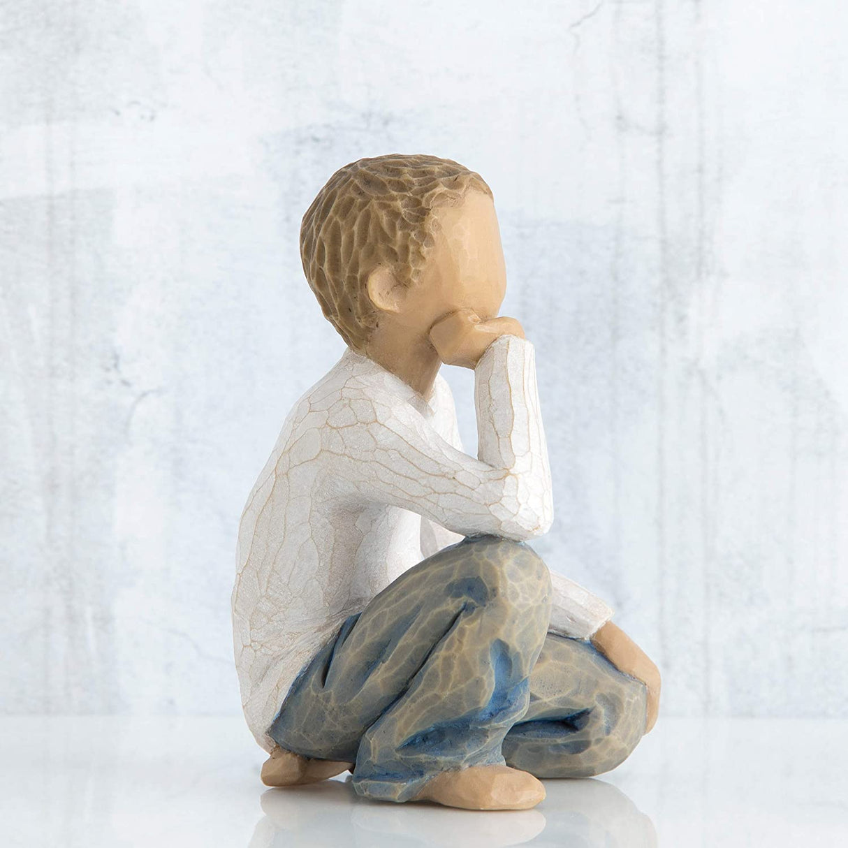 WILLOW TREE Figurina Statuina Bambino Curioso Design di Susan Lordi 7,5cm Resina