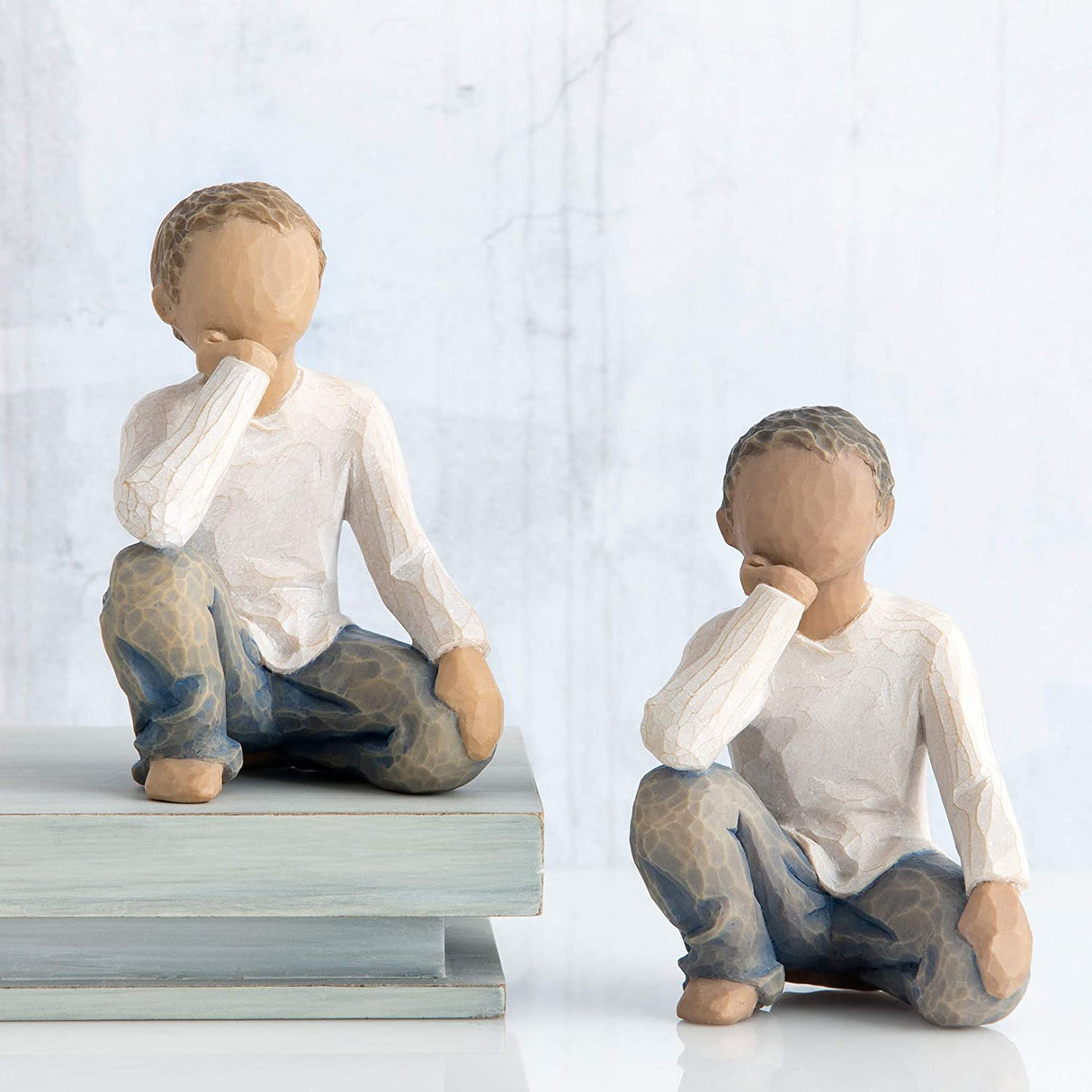 WILLOW TREE Figurina Statuina Bambino Curioso Design di Susan Lordi 7,5cm Resina