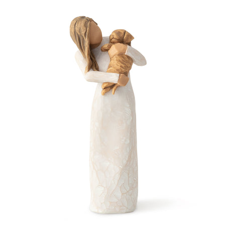 WILLOW TREE Figurina Statuina Cane d'Oro Design di Susan Lordi 20cm Resina