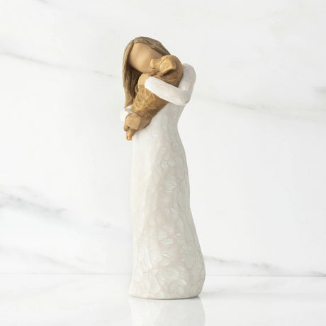WILLOW TREE Figurina Statuina Cane d'Oro Design di Susan Lordi 20cm Resina