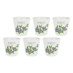 Set 6 bicchierini liquore La Porcellana Bianca in porcellana decorata 75ml