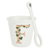 LA PORCELLANA BIANCA - Unico Bicchierino "F" con Cucchiaino 75ml