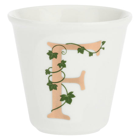 LA PORCELLANA BIANCA - Unico Bicchierino "F" con Cucchiaino 75ml